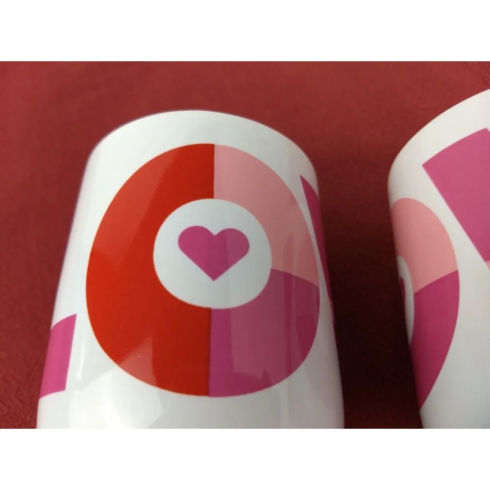 Crate & Barrel LOVE HEART MUGS 3